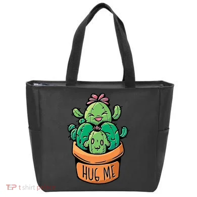 Hug Me Cactus Tote Bag
