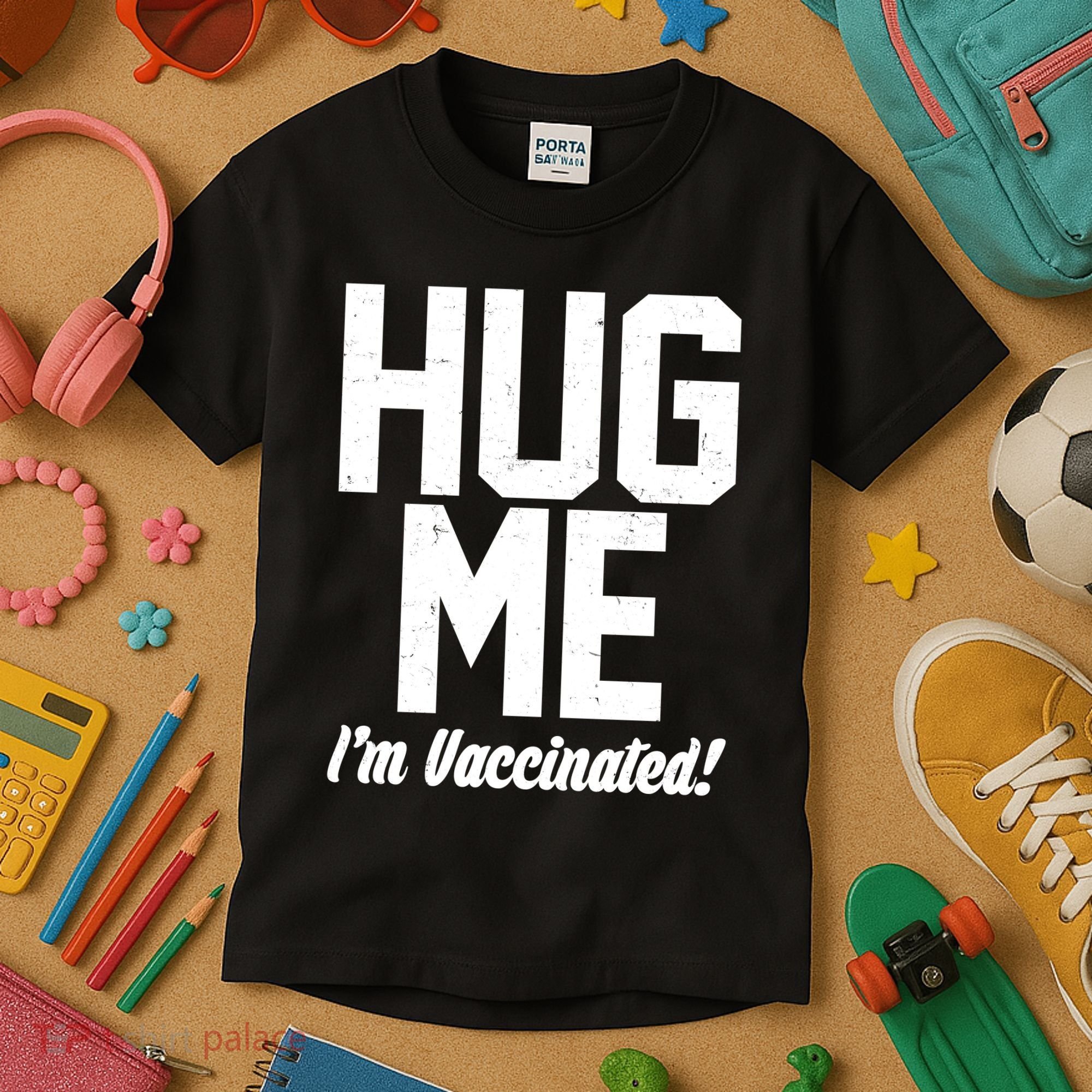 Hug Me I'm Vaccinated!  Kids T-Shirt