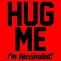 Hug Me I'm Vaccinated!  Santa Hat thumb 1