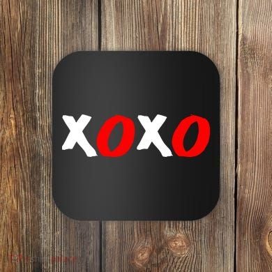 Hugs and Kisses XOXO Valentine's Day Coaster