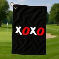Hugs and Kisses XOXO Valentine's Day Golf Towel thumb 1