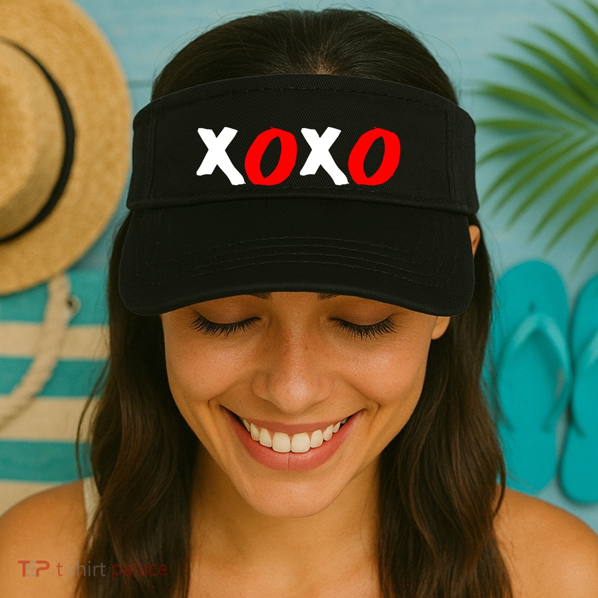 Hugs and Kisses XOXO Valentine's Day Visor