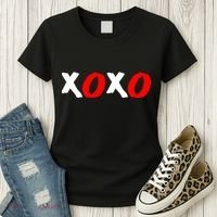 Hugs and Kisses XOXO Valentine's Day Women's T-Shirt thumb 3