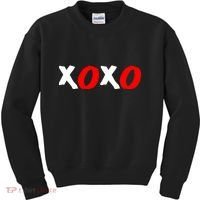 Hugs and Kisses XOXO Valentine's Day Kids Sweatshirt thumb 0