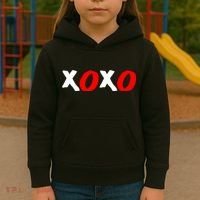 Hugs and Kisses XOXO Valentine's Day Kids Hoodie thumb 3