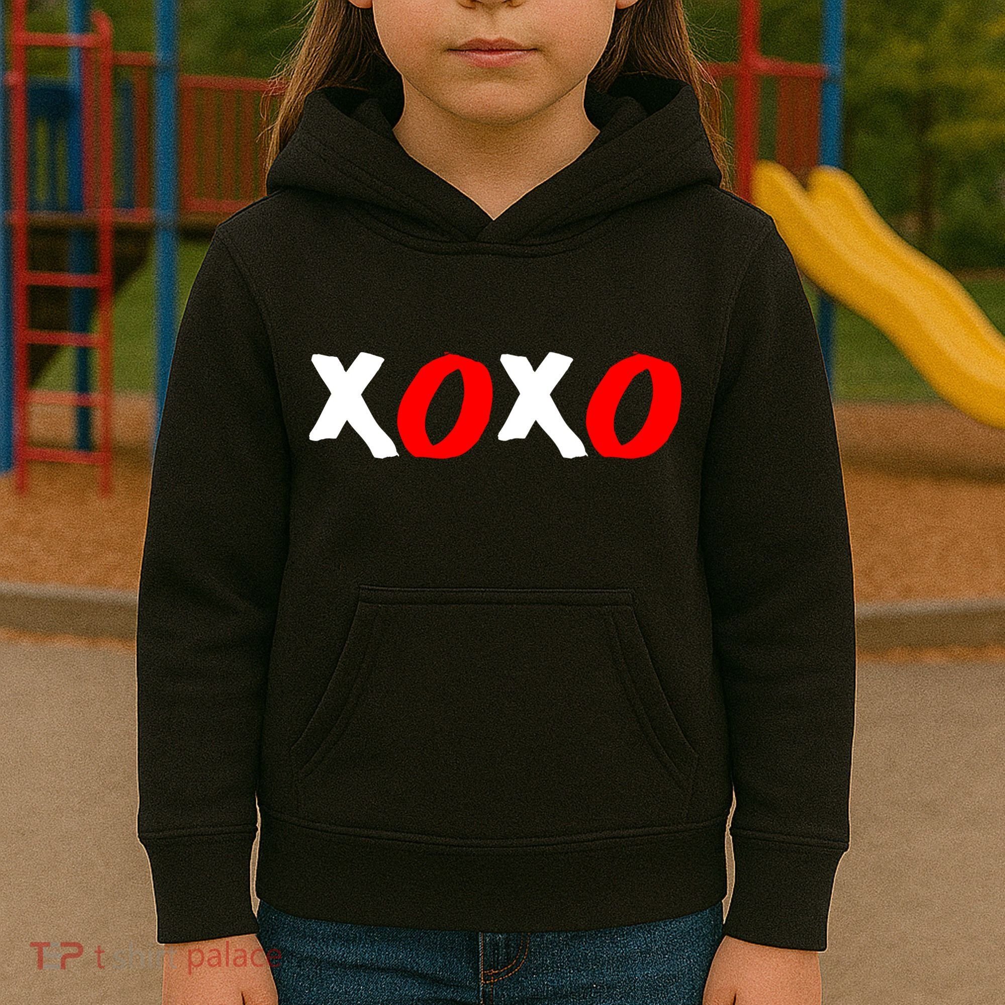 Hugs and Kisses XOXO Valentine's Day Kids Hoodie