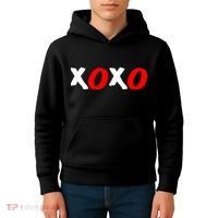 Hugs and Kisses XOXO Valentine's Day Kids Hoodie thumb 4