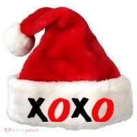 Hugs and Kisses XOXO Valentine's Day Santa Hat thumb 0
