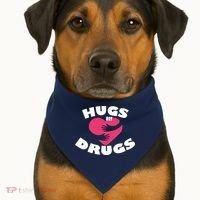 Hugs Not Drugs USA-Made Doggie Bandana thumb 1