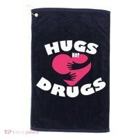 Hugs Not Drugs Golf Towel thumb 0