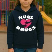 Hugs Not Drugs Kids Hoodie thumb 3