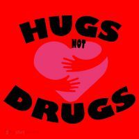 Hugs Not Drugs Santa Hat thumb 1
