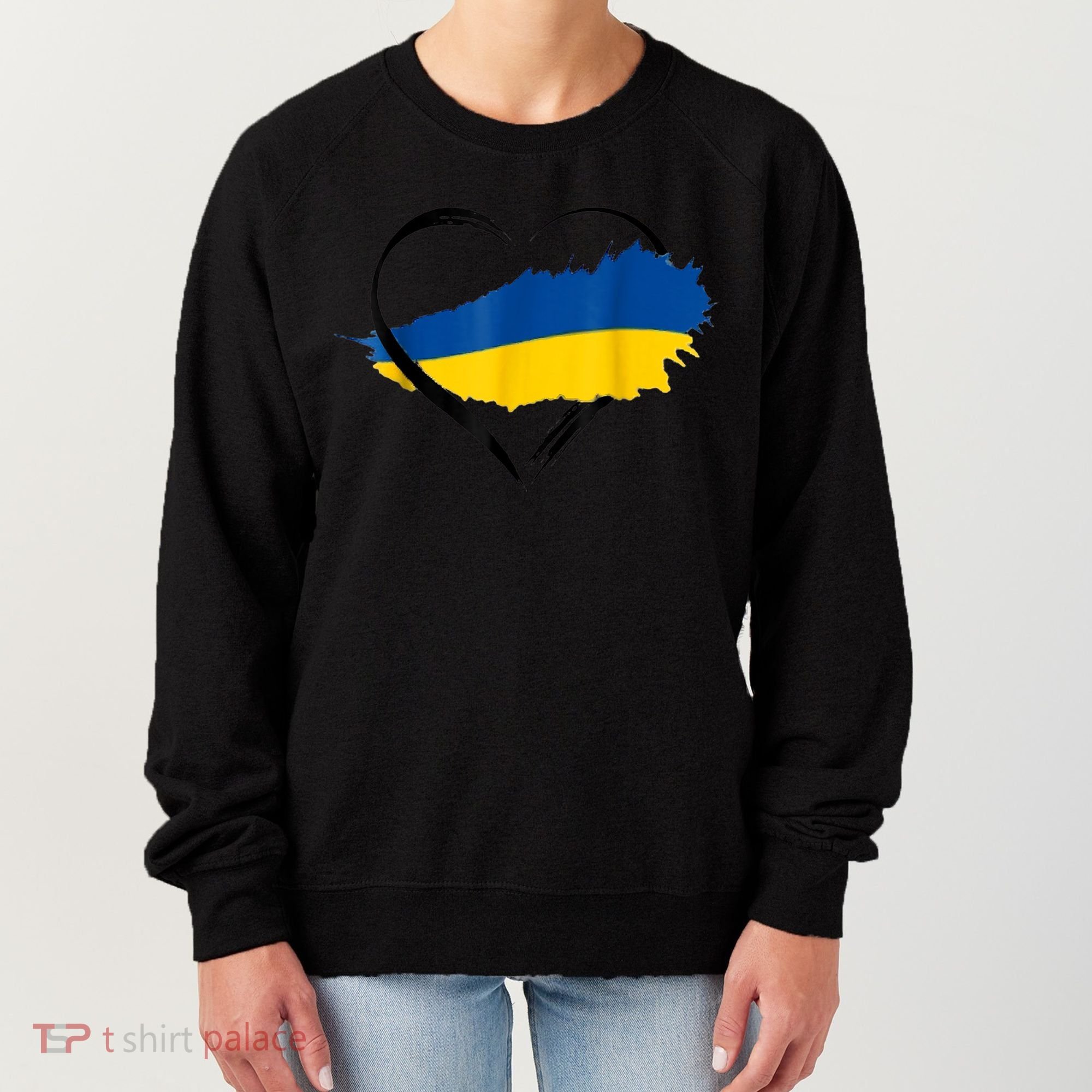 Heart Ukraine I Stand With Ukraine Ukrainian Flag Gift Women's Sweatshirt