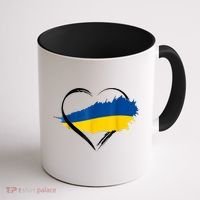 Heart Ukraine I Stand With Ukraine Ukrainian Flag Gift Coffee Mug thumb 1