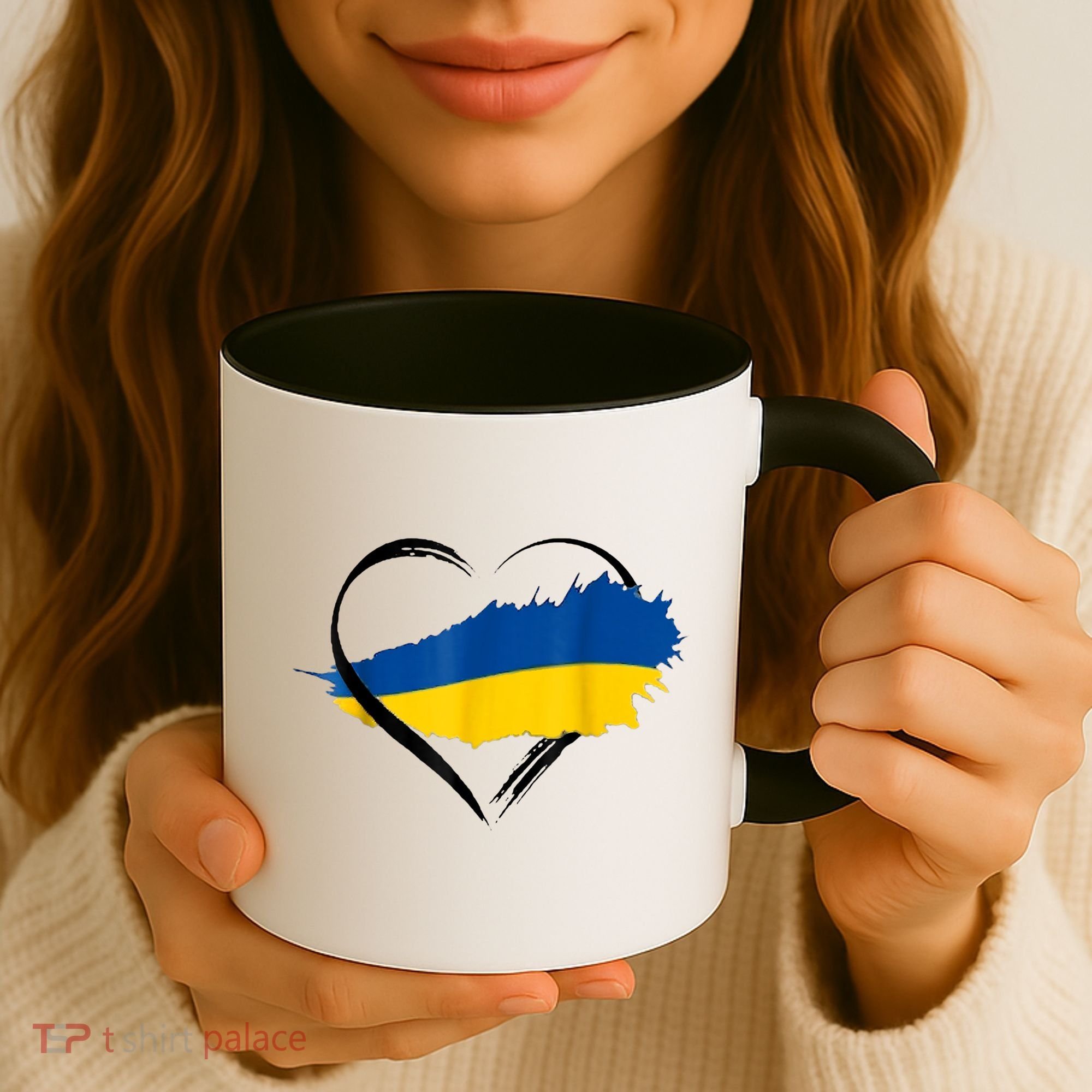 Heart Ukraine I Stand With Ukraine Ukrainian Flag Gift Coffee Mug