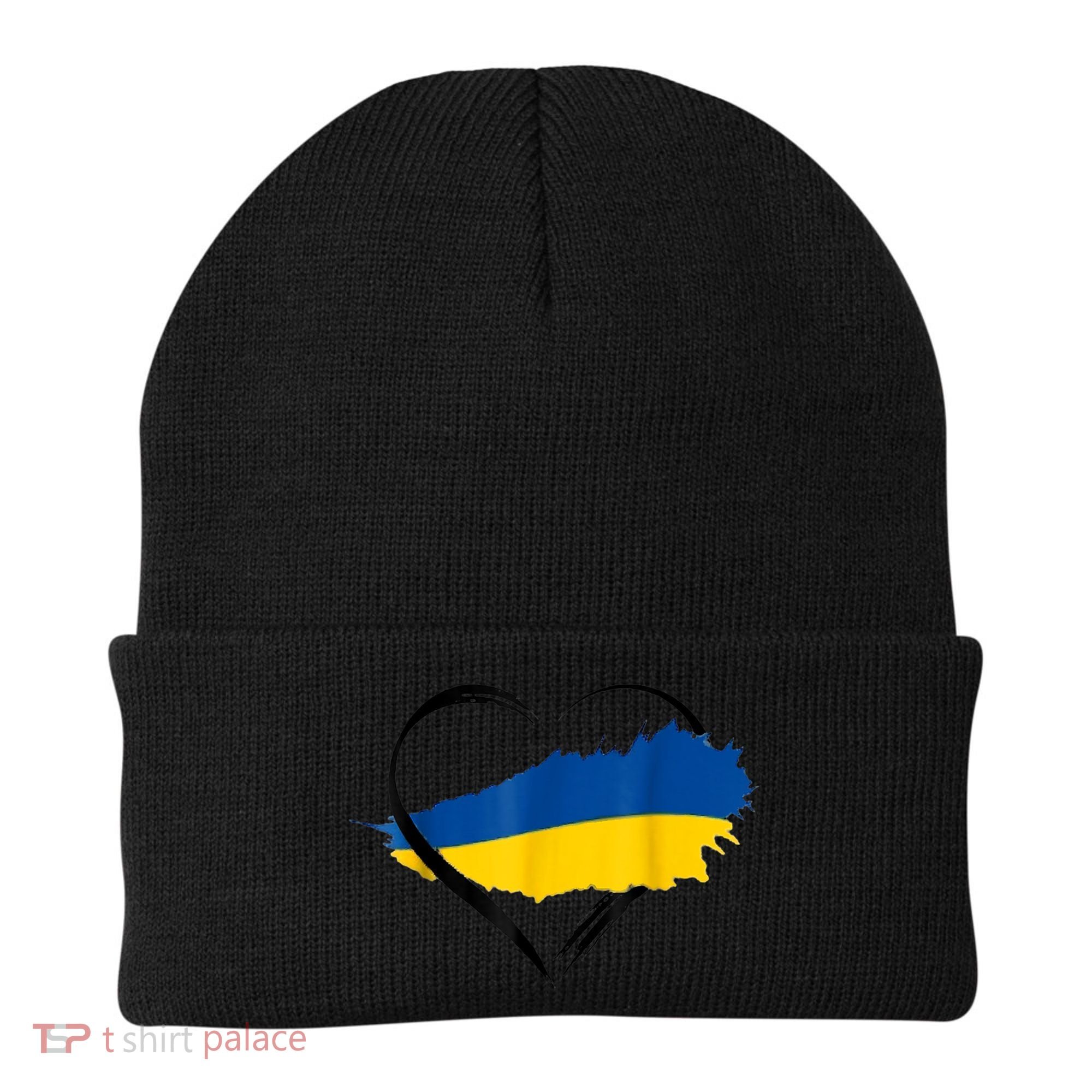 Heart Ukraine I Stand With Ukraine Ukrainian Flag Gift Beanie