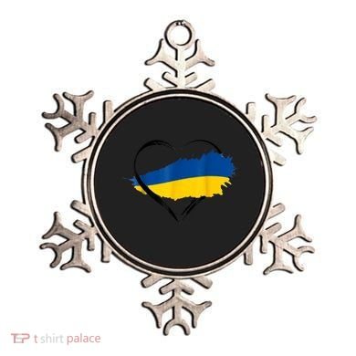 Heart Ukraine I Stand With Ukraine Ukrainian Flag Gift Ornament