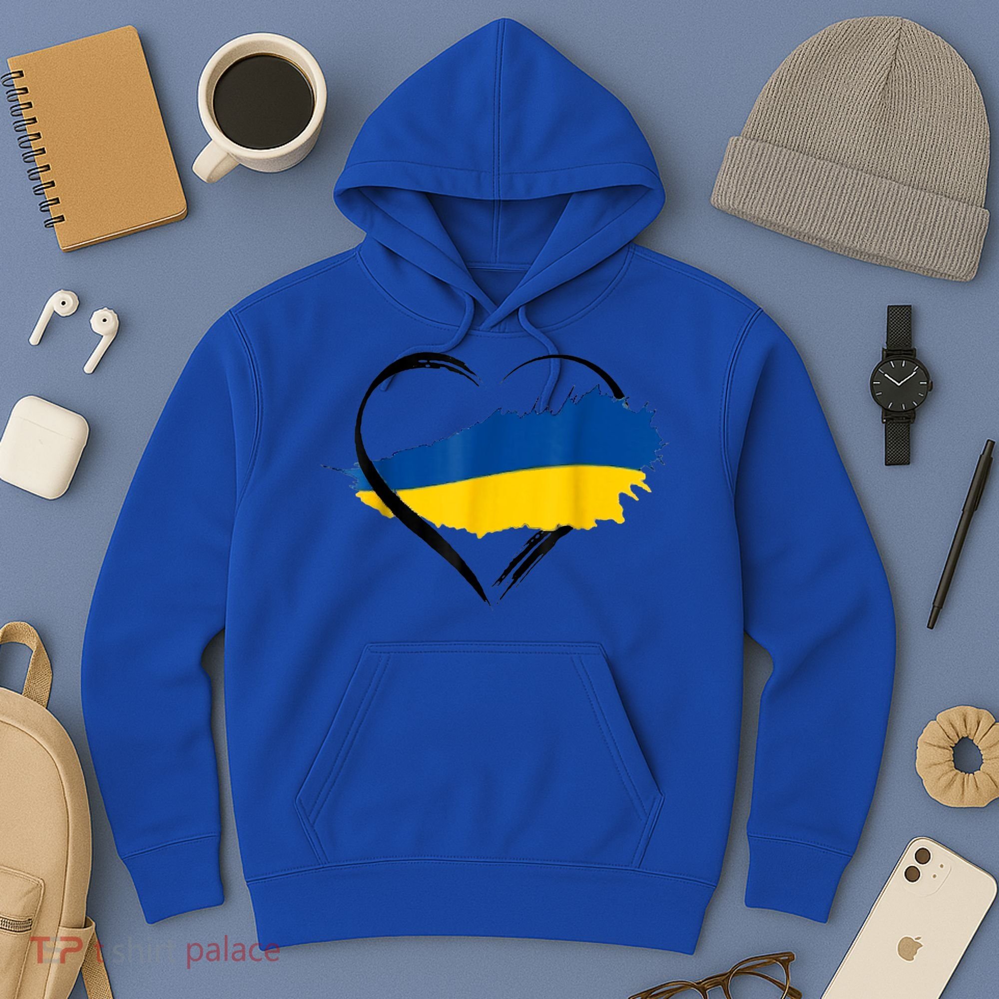Heart Ukraine I Stand With Ukraine Ukrainian Flag Gift Hoodie