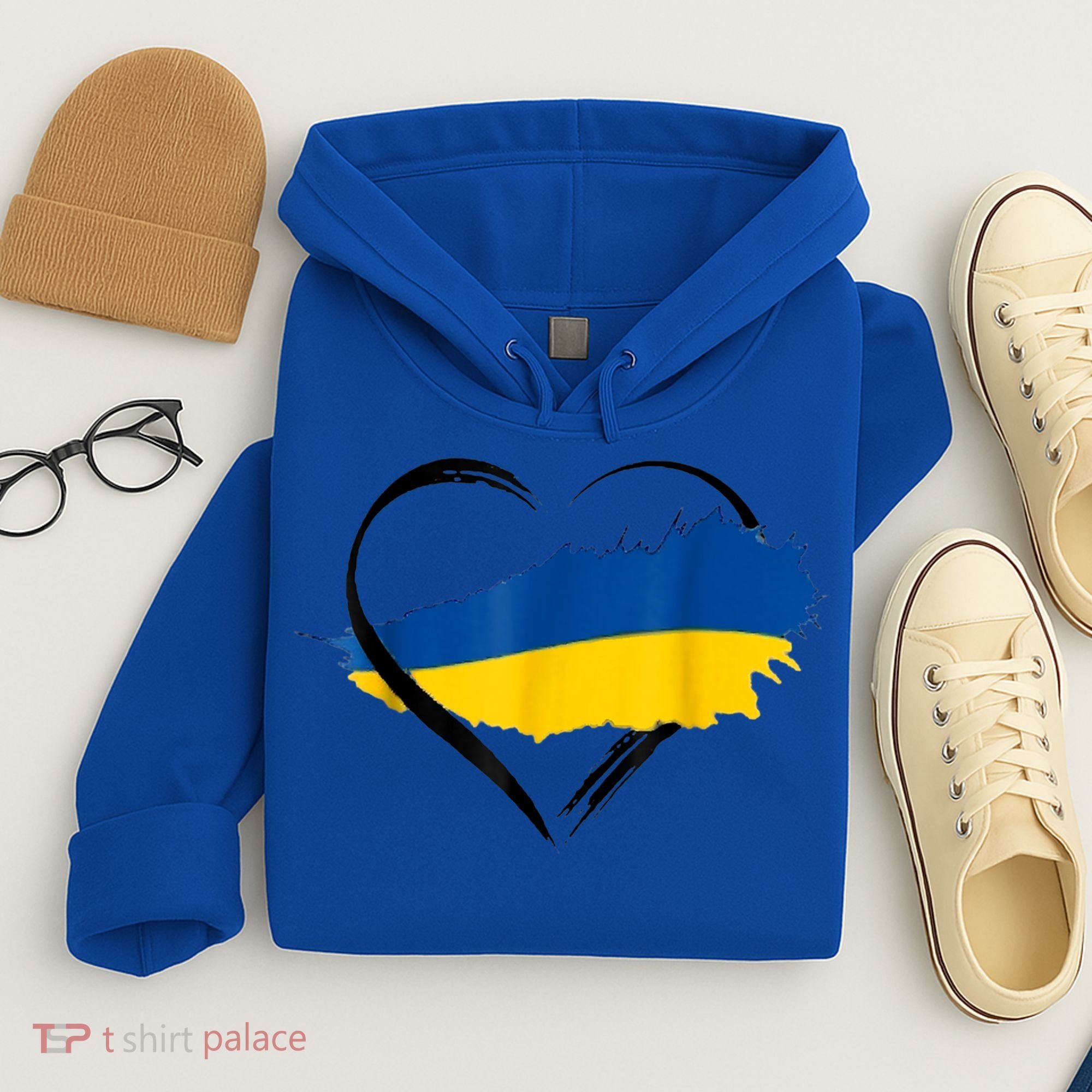 Heart Ukraine I Stand With Ukraine Ukrainian Flag Gift Hoodie
