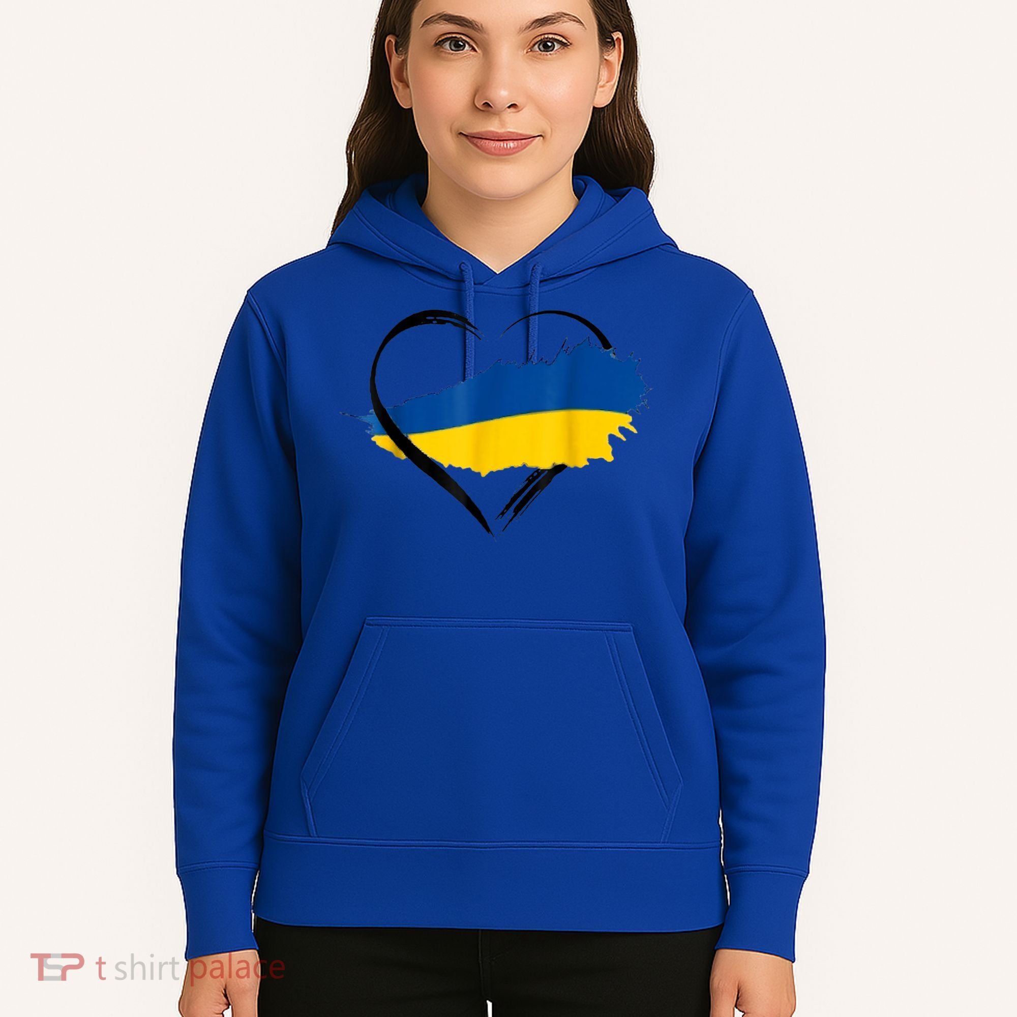 Heart Ukraine I Stand With Ukraine Ukrainian Flag Gift Hoodie
