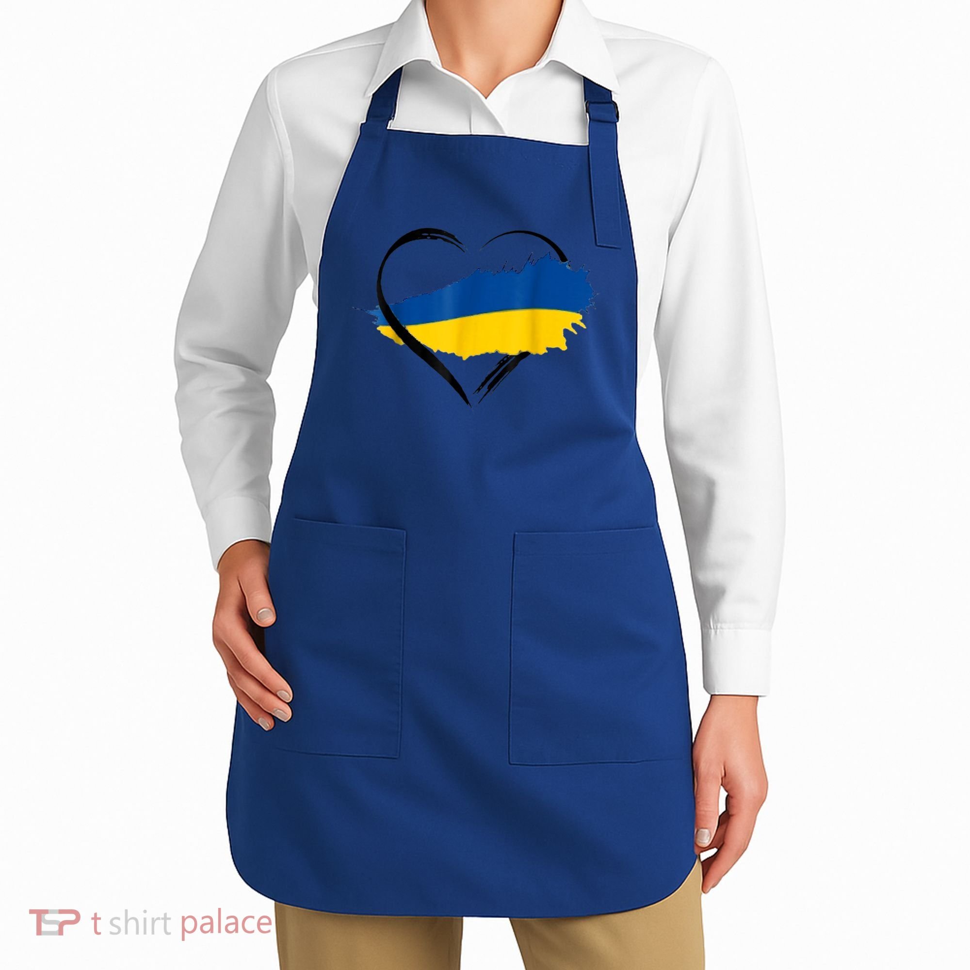 Heart Ukraine I Stand With Ukraine Ukrainian Flag Gift Apron
