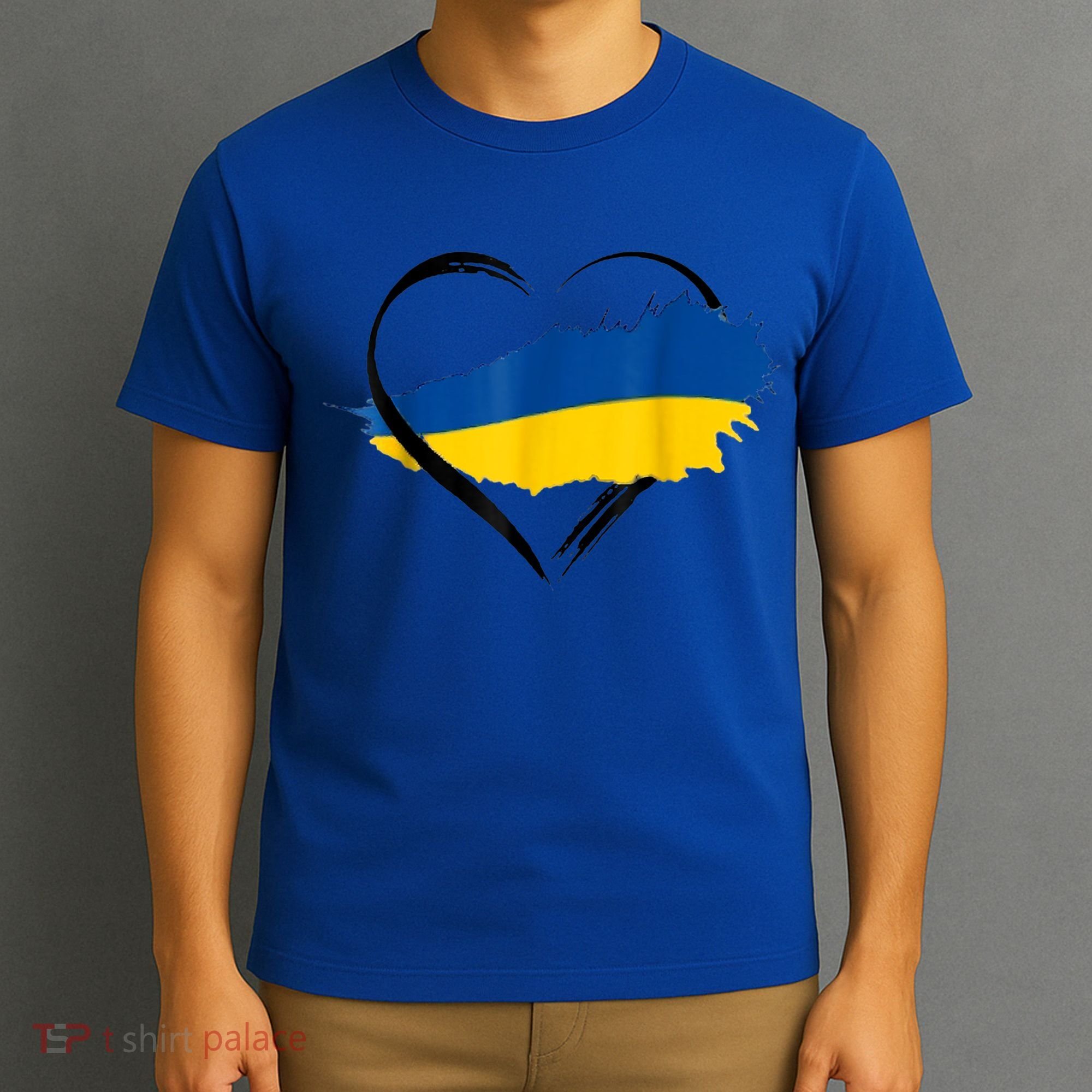 Heart Ukraine I Stand With Ukraine Ukrainian Flag Gift T-Shirt