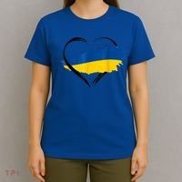 Heart Ukraine I Stand With Ukraine Ukrainian Flag Gift T-Shirt thumb 4