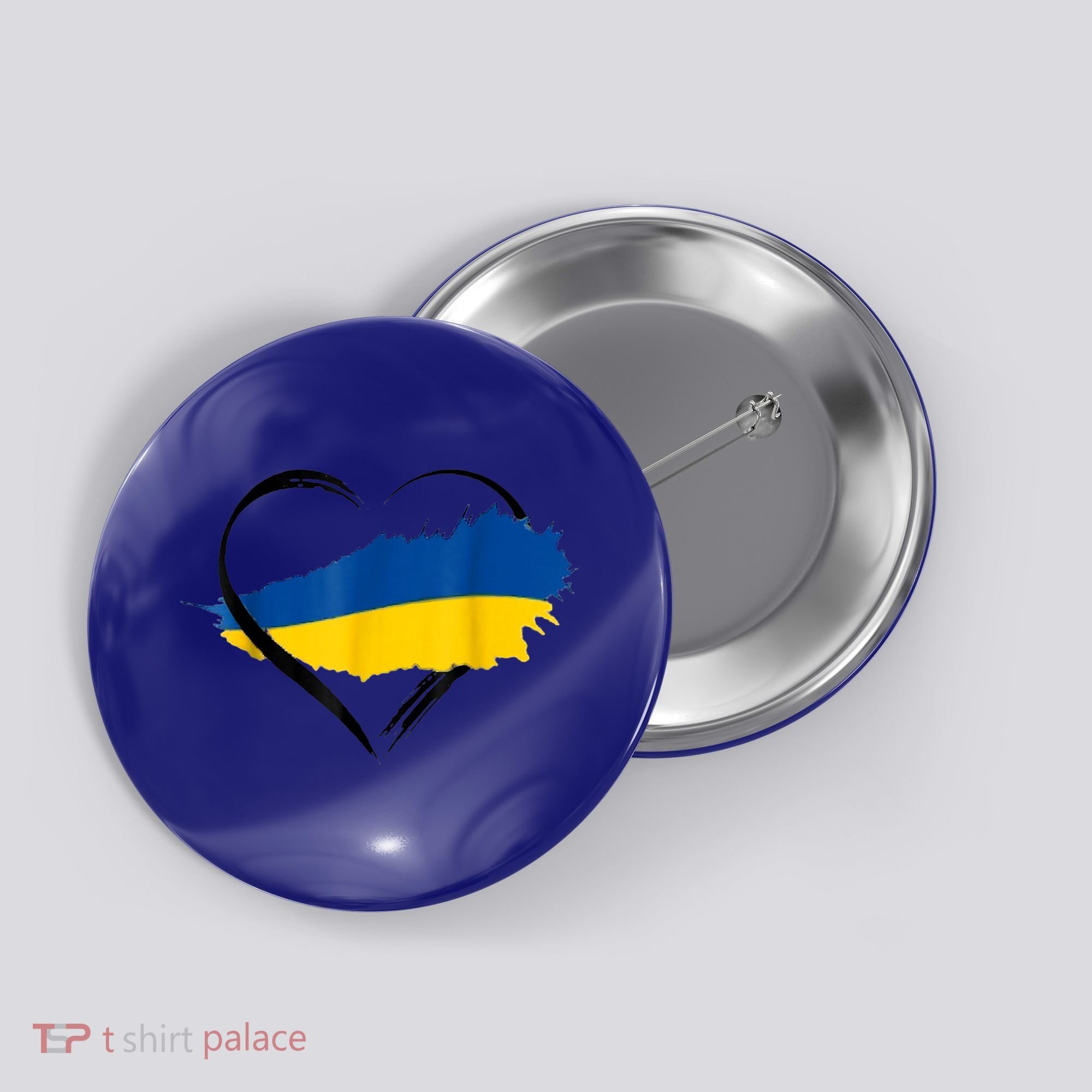 Heart Ukraine I Stand With Ukraine Ukrainian Flag Gift Button