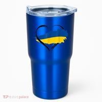 Heart Ukraine I Stand With Ukraine Ukrainian Flag Gift Tumbler thumb 0