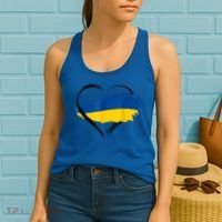 Heart Ukraine I Stand With Ukraine Ukrainian Flag Gift Women's Tank Top thumb 2