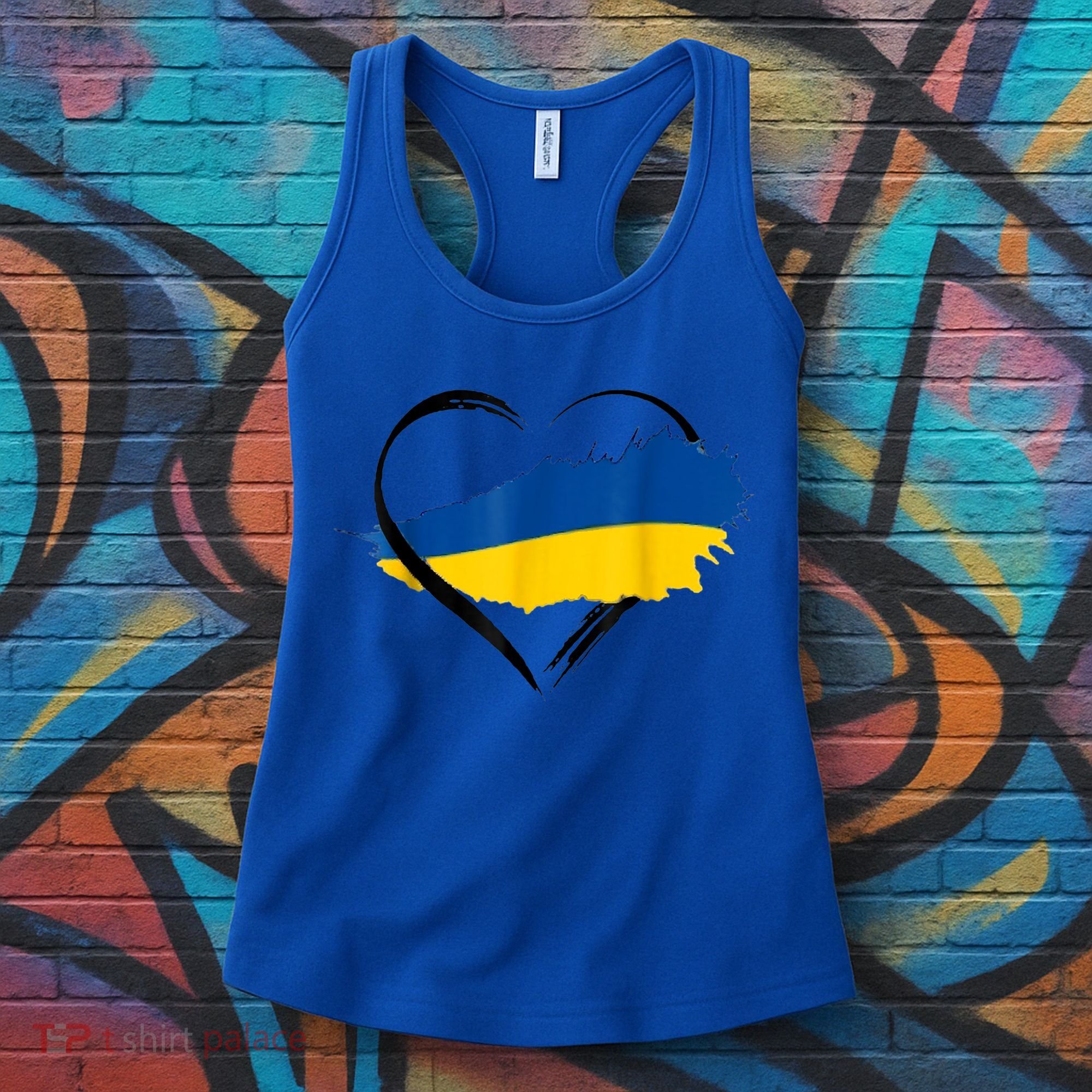 Heart Ukraine I Stand With Ukraine Ukrainian Flag Gift Women's Tank Top