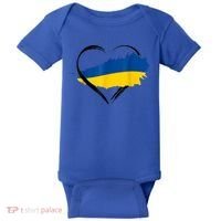 Heart Ukraine I Stand With Ukraine Ukrainian Flag Gift Baby Bodysuit thumb 0