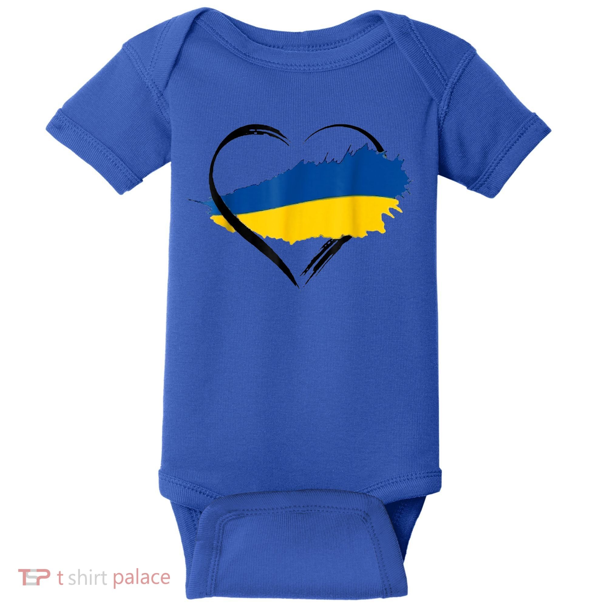 Heart Ukraine I Stand With Ukraine Ukrainian Flag Gift Baby Bodysuit