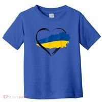 Heart Ukraine I Stand With Ukraine Ukrainian Flag Gift Toddler T-Shirt thumb 0