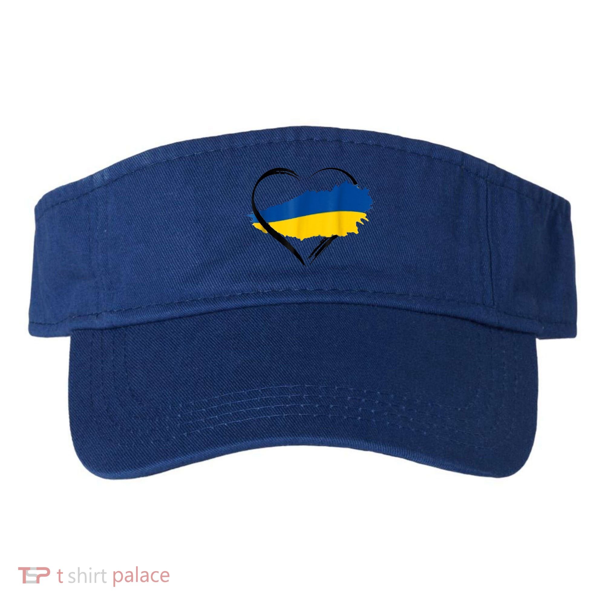 Heart Ukraine I Stand With Ukraine Ukrainian Flag Gift Visor