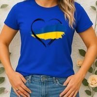 Heart Ukraine I Stand With Ukraine Ukrainian Flag Gift Women's T-Shirt thumb 2