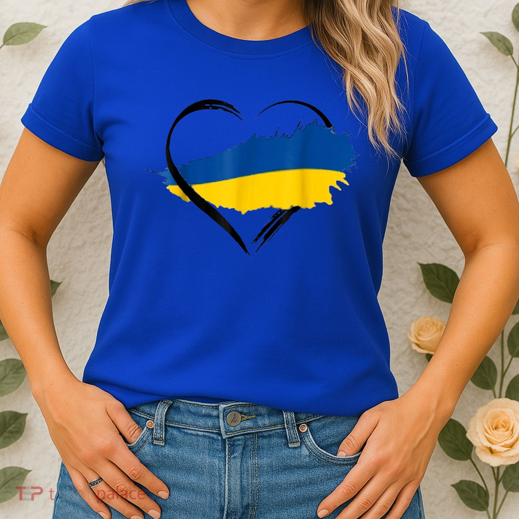 Heart Ukraine I Stand With Ukraine Ukrainian Flag Gift Women's T-Shirt