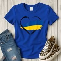 Heart Ukraine I Stand With Ukraine Ukrainian Flag Gift Women's T-Shirt thumb 3