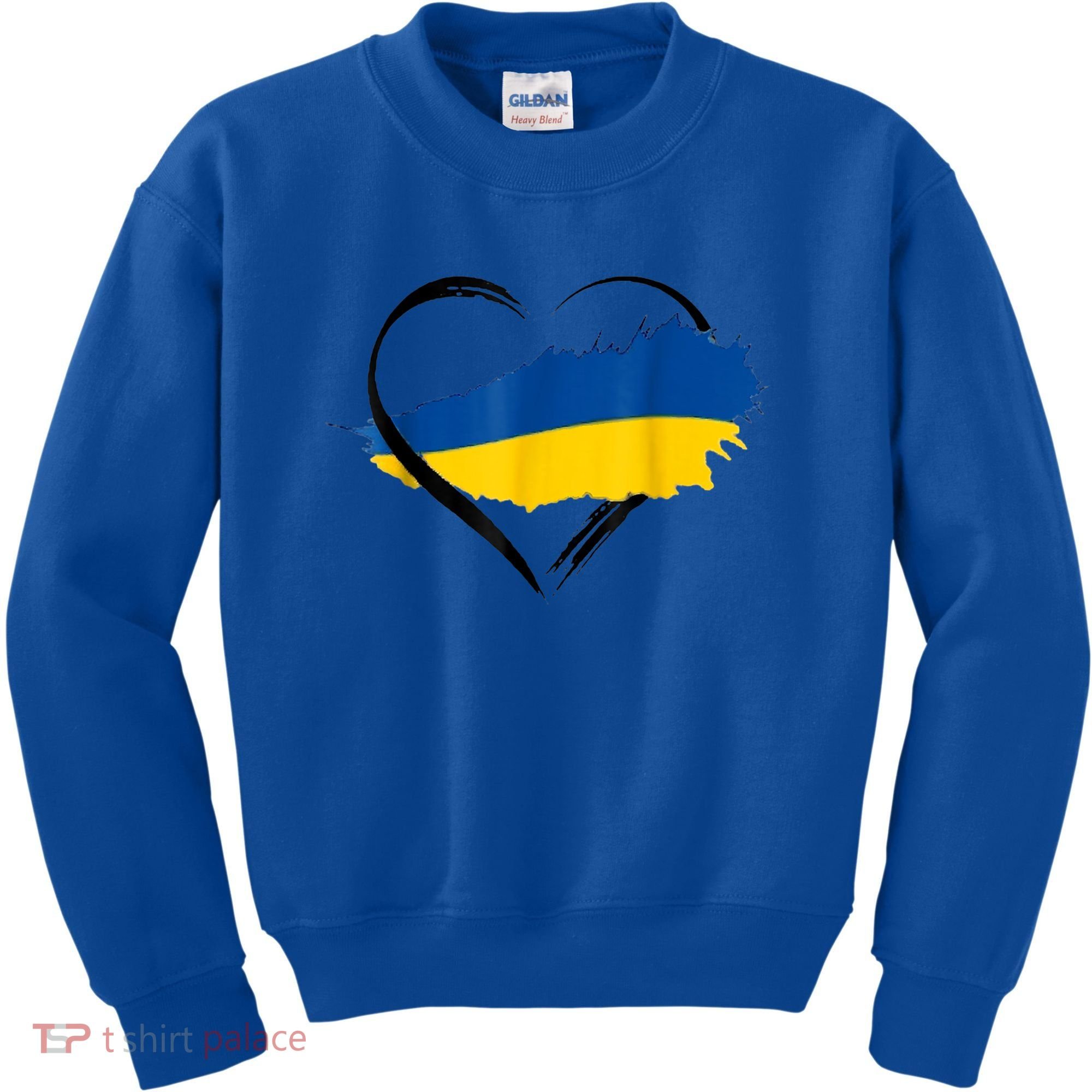 Heart Ukraine I Stand With Ukraine Ukrainian Flag Gift Kids Sweatshirt