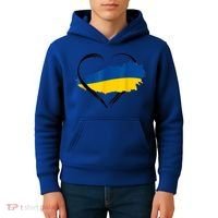 Heart Ukraine I Stand With Ukraine Ukrainian Flag Gift Kids Hoodie thumb 4