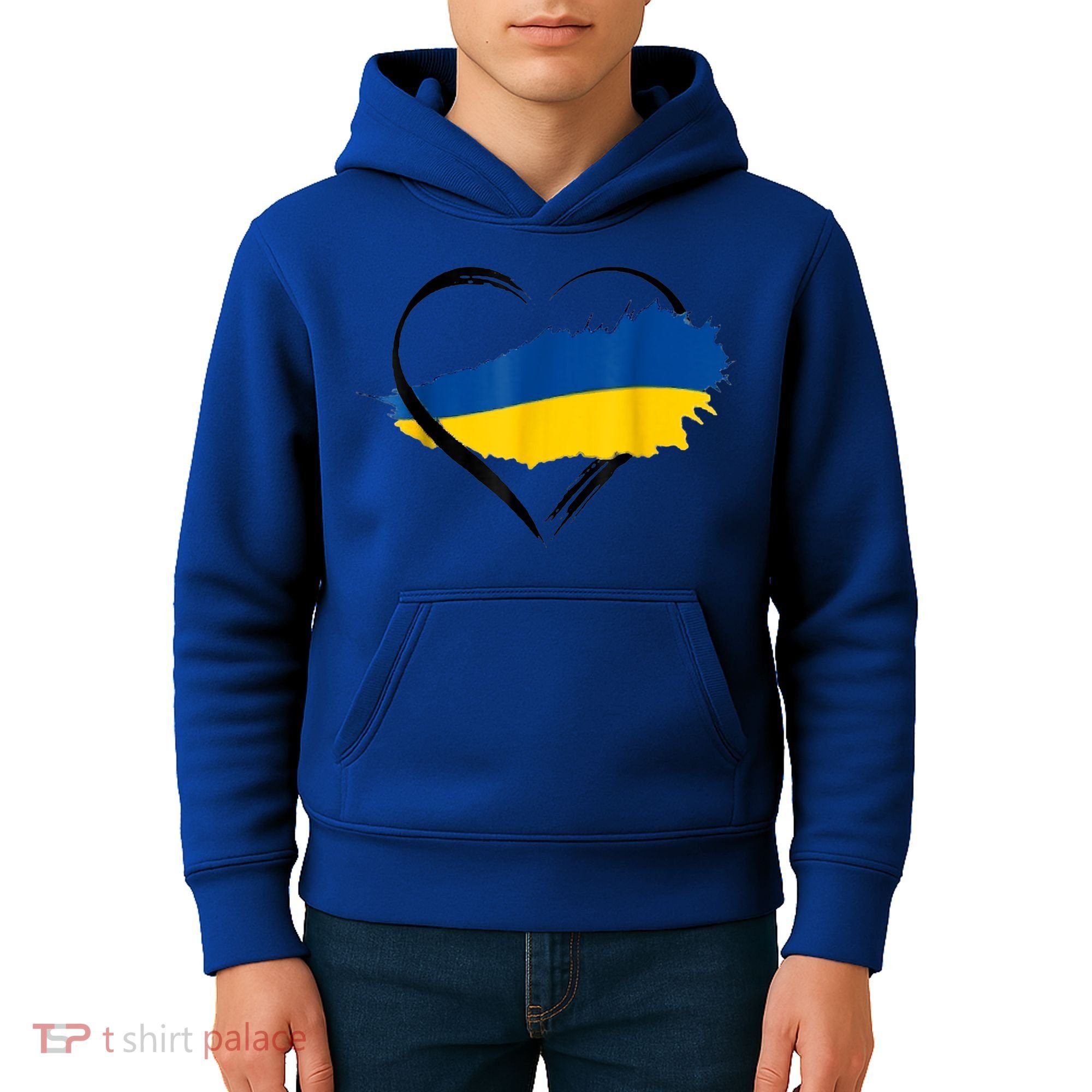 Heart Ukraine I Stand With Ukraine Ukrainian Flag Gift Kids Hoodie