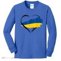 Heart Ukraine I Stand With Ukraine Ukrainian Flag Gift Kids Long Sleeve Shirt thumb 0