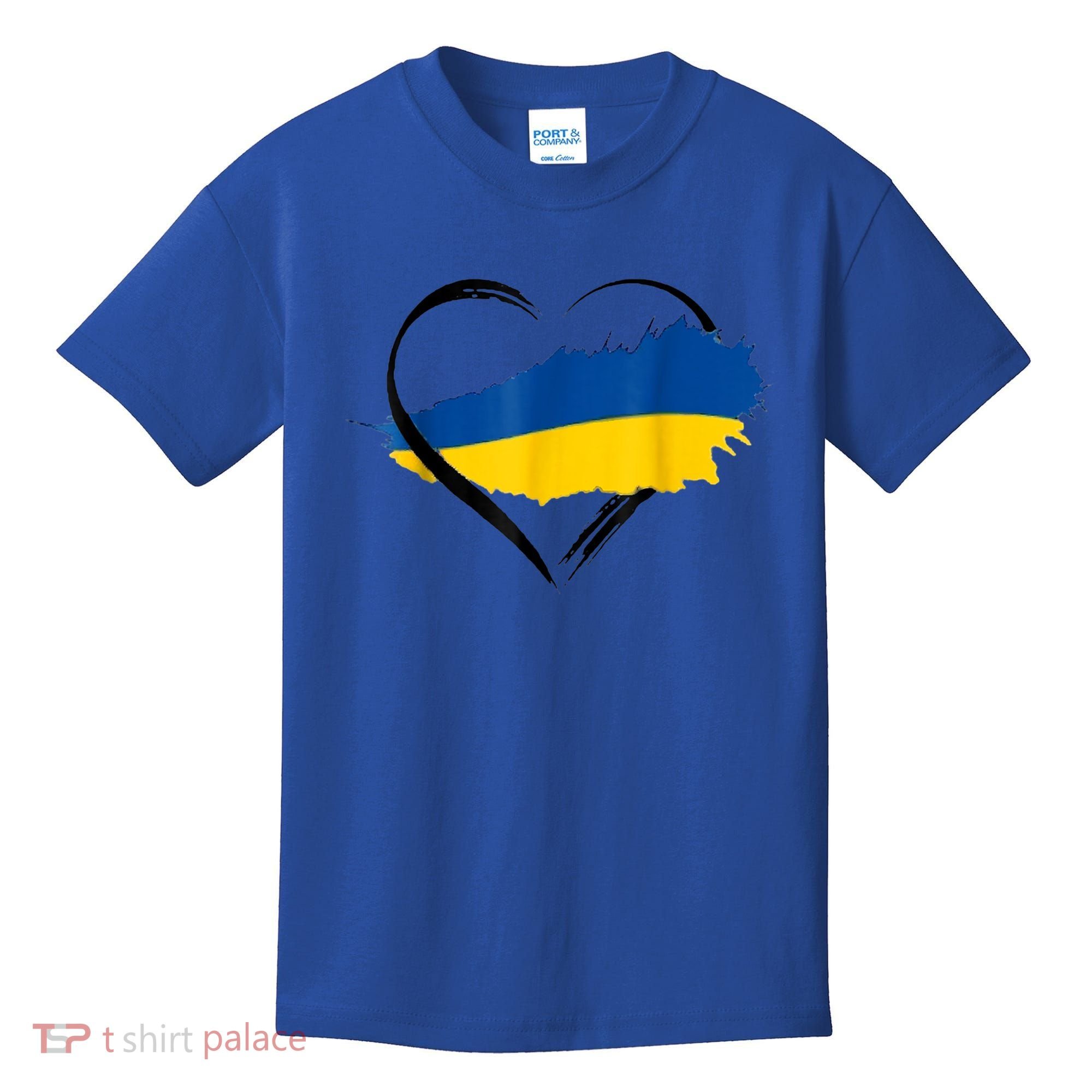 Heart Ukraine I Stand With Ukraine Ukrainian Flag Gift Kids T-Shirt