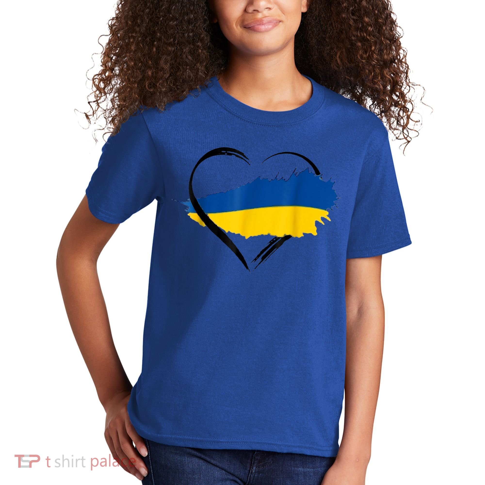 Heart Ukraine I Stand With Ukraine Ukrainian Flag Gift Kids T-Shirt