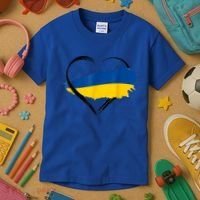 Heart Ukraine I Stand With Ukraine Ukrainian Flag Gift Kids T-Shirt thumb 3