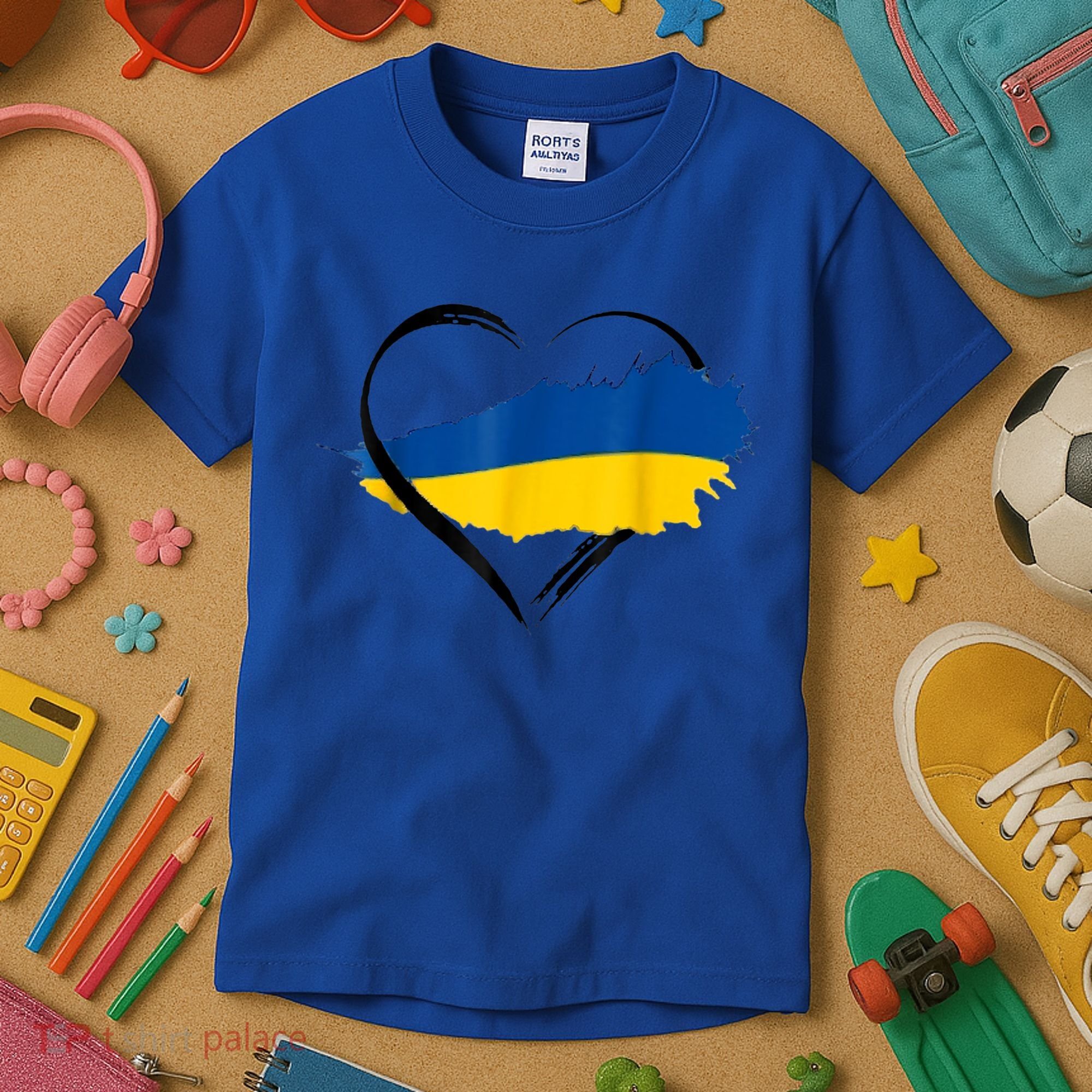 Heart Ukraine I Stand With Ukraine Ukrainian Flag Gift Kids T-Shirt