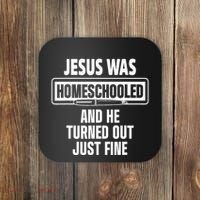Homeschool Unschooling Jesus Homeschooled Coaster thumb 0