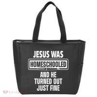 Homeschool Unschooling Jesus Homeschooled Tote Bag thumb 0