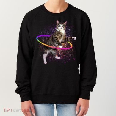 Hula Hoop Galaxy Cat Women's Sweatshirt