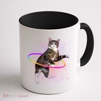 Hula Hoop Galaxy Cat Coffee Mug thumb 1